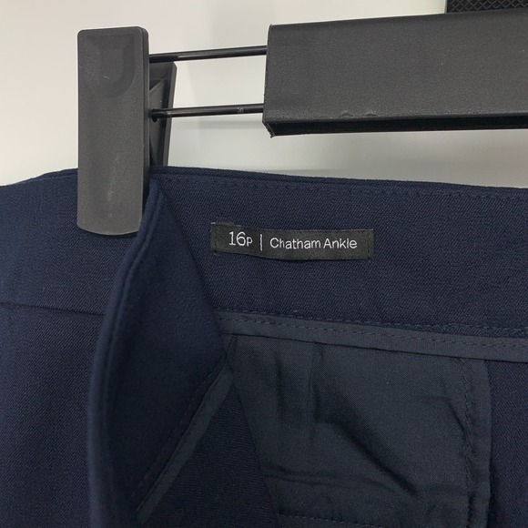 Talbots Pants Womens Size 16 Petite Navy Blue Chatham Ankle Cotton Bi Stretch - Picture 6 of 11